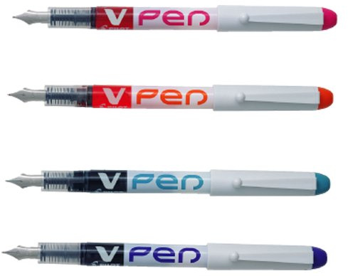 Pilot Vpen Füllfederhalter, Einwegfüller, Schwarz Einzelbett orange