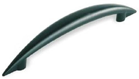 SIRO Möbelgriff Herzogenrath, Modern, Druckguss schwarz matt pulverbeschichtet, 130 mm x 29 mm x 12 mm, LA 96 mm, 809-130PB12