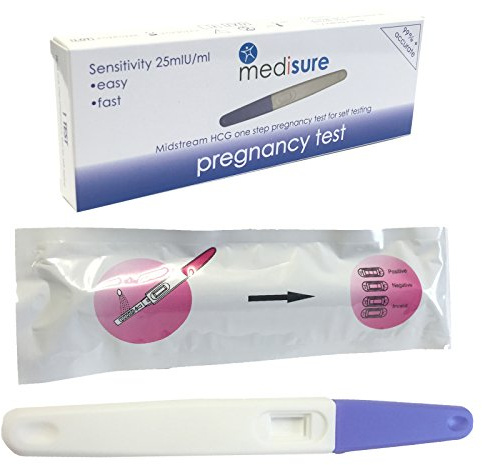 4 X MEDISURE MIDSTREAM HCG 99.9% ACCURATE ONE STEP FAST HOME SELF PREGNANCY T...