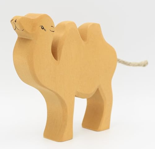 Holzspielwaren Ackermann Kamel aus Holz – Zoo Holzspielzeug, aus Schwäbischer Handarbeit (100% ökologisch)