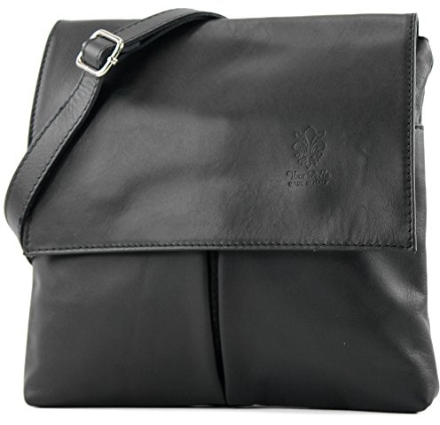 modamoda de T63 Damen Nappaleder Umhängetasche Schultertasche, handmade in Italy