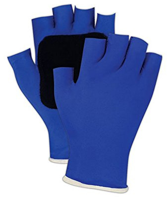 Ergotech ER502 L Sorbothane Palm Padded Anti-Vibration Gloves, Large, Black/Blue