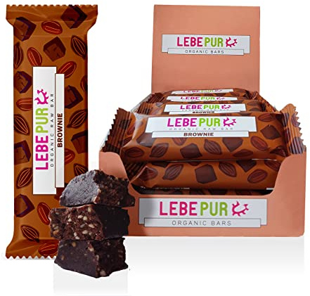 Lebepur Bio Energieriegel Brownie 15x50g | veganer Riegel auf Dattelbasis | Cashewkerne, Cashewmus, Kakao | ohne Zuckerzusatz | Rohkostriegel glutenfrei | laktosefrei | Power Bar | Großpackung