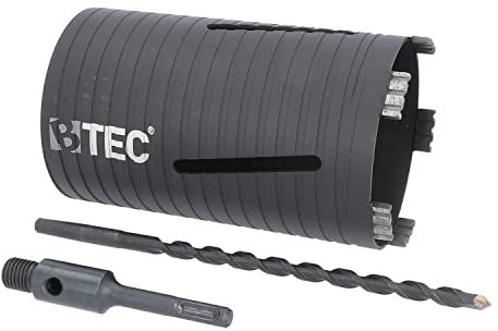 Premium Diamant Bohrkrone Beton Nutzlänge 180 mm, SDS-plus Aufnahme und Zentrierbohrer 112 mm