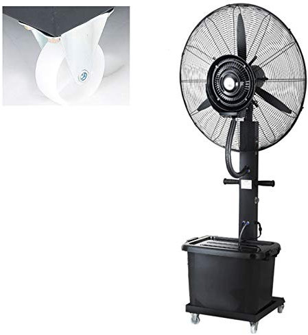 HLILY Ventilatore Oscillante A Piantana,con Ventilatore Nebulizzatore E Umidificatore,42L Serbatoio,Ventilatore Nebulizzatore Telecomando,Silenzioso,Facile da Spostare,Nero