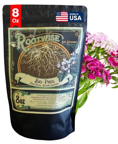 Rootwise Bio-Phos (8 oz) | Natural Phosphorus Fertilizer and Soil Activator for Plants | Organic Microbial Blend and Root Stimulator for Plants that Boosts Nutrient Uptake and Soil Health