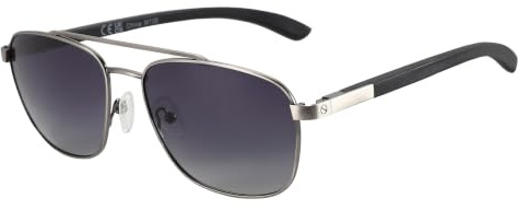 ZENOTTIC Sonnenbrille Herren Damen Polarisiert Pilotenbrille Retro Holz Und Metall Material UV 400-Schutz