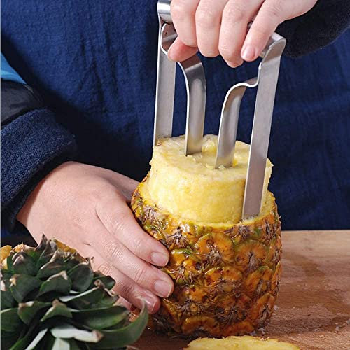 MNSSRN Éplucheur d'ananas, Couteau d'ananas Rapide et Pratique Machine de découpe de la Machine à pâte à pâte d'ananas d'ananas de Riz de Riz en Acier Inoxydable Couteau de Pelage d'acier d'inox