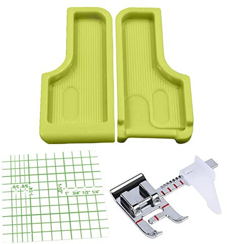 Pamtns Nähnahtführung Positionierplatte 4 Stück Positionierungsplatte für die Nahtführung Verstellbarer Nähfuß für Nähmaschine mit niedrigem Schaft Nahtführung Saumhilfe Lineale für Nähmaschine