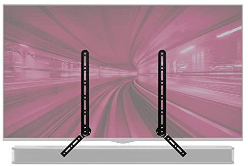 PUTORSEN Support Barre de Son Universel Support-TV-Barre de Son, pour Barres de Son Jusqu’à 15kg, pour Montage sous la TV avec Haut-Parleur, Compatible VESA jusqu'à 600x400, Noir