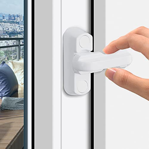 Blocco di sicurezza per finestre e finestre, serramenti per finestre, viti di montaggio, serramenti di sicurezza per porte e finestre in UPVC/PVC e serratura, 1 pezzo