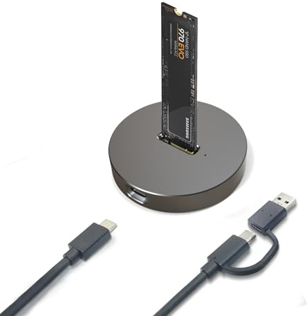 Zoravson Aluminio USB C Caja M.2 NVME,10Gbps M 2 NVME PCIe SSD Enclosure USB 3.1 Gen 2 NVMe to USB Adapter High Speed Data Transfer, Base Case RTL9210B Chips for 2230/2242/2260/2280 SSD