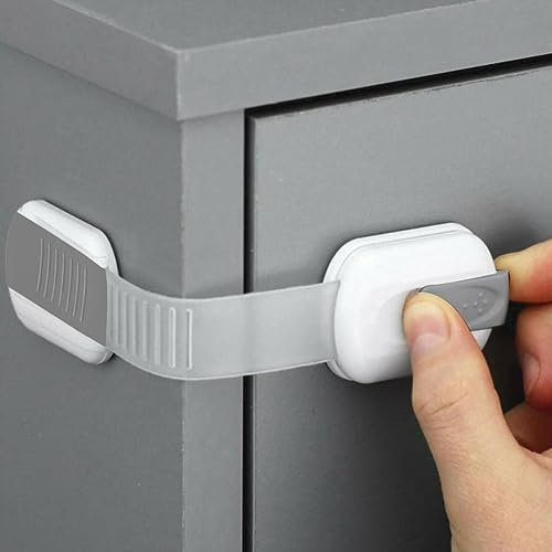 Baby Safety Lock for Children to Safe The cabinets and Drawer to Open KakaBeauty Child Locks for Kitchen Cupboards (Pack of 2) - Child Safety Cupboard Locks