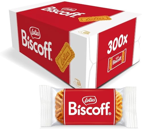 Lotus Biscoff Biscotti Benvenuti incartati in modo indipendente con gusto caramellato, 300 pezzi (1875g) (4 scatole (1200 biscotti))