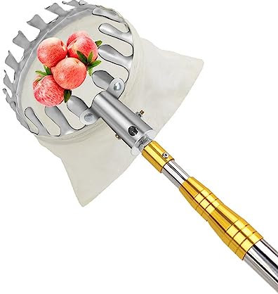LekLai Recolector de Frutas, Herramienta Recolector de Frutas, para Recoger Manzana, Ciruela, Aguacate, Naranja, Nectarina, Melocotón, Mango/B/5M/16Ft