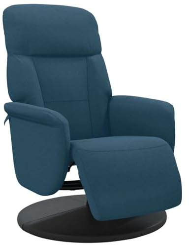 vidaXL Relaxsessel mit Fußteil Blau Samt