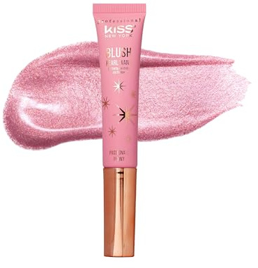 Kiss New York Professional Pearl Liquid Blush Beauty Wand, High Pigment Glow for Cheek, Eye & Lip, Non-Greasy Hydration Lightweight with Sponge-Tip Applicator (Passionate Peony)
