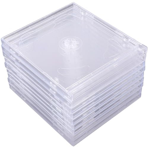 Kichvoe 9pezzi Custodie Trasparenti Acrilico Per Cd e Dvd Per Conservazione e Viaggio Protezione Da Graffi e Collisioni Design Leggero e Compatto