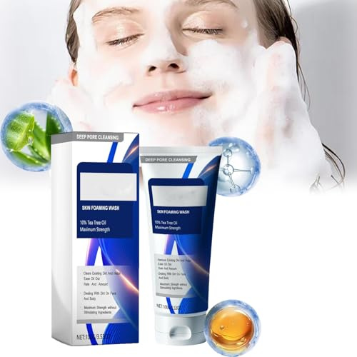 100 g ny akne skum tvätta akne skumtvätt mild daglig ansiktsrengöring djuptvätt porolja BHA gel peeling pordjup rengöring rengöring för ansiktet lämplig för alla hudtyper (1 st.)