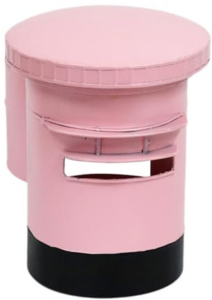 F Fityle Salvadanaio a forma di cassetta postale, design retrò, resistente all'usura, barattolo per il risparmio di denaro, decorazione per la casa e l'esterno, Rosa