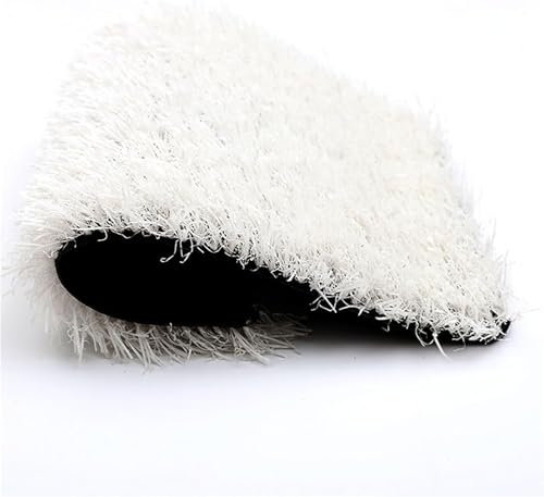 GPECTIFO Tappeto in Erba Sintetica Realsitic, Erba Artificiale Spessa 1,18 (Pollici) for Cani e Animali Domestici, Rotolo in Mucchio di Prato Bianco Resistente, con Fori di drenaggio 1,2 * 6 m