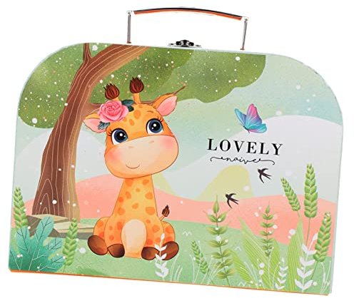 BEBEMOKO Kleiner Kinderkoffer aus Pappkarton mit Leichtem und Tragbarem Design Elegante Aufbewahrungsbox für Tägliche Nutzung und Kindgerechte Aufbewahrung im Alltag