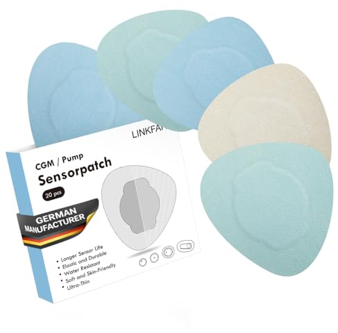 Linkfar Cerotti Impermeabili - Cerotti Bambini - Freestyle Libre 3/Dexcom G7/Medtronic Guardian/Eversense - Patch Personalizzate - Cerotto Protettivo (20 pz)