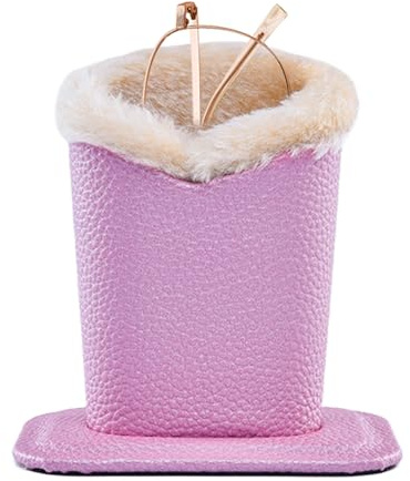 Kixolazr Eyeglasses Holder - Plush Lined Glasses Holder Stand | Anti-Scratch PU Leather Organizer, Funny Pouch for Living Room, Dormitory, Gym, RV, Nights