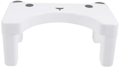 ERINGOGO Sgabello per Wc con Rialzo Spesso in PP Antiscivolo e Pieghevole Poggiapiedi Ergonomico per Anziani e Compatibile Maggior Parte dei Water Facile e Riporre