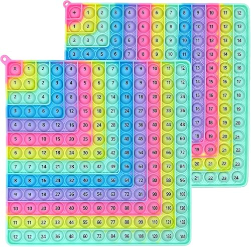 Pop Poppet Multiplikationstabelle 12x12 Math Multiplikation Fidget Spielzeug 1x1 Lernen Spiel Multiplikationsbrett Popper Multiplikationstabelle Lindert Stress und Angst 12x12&12+12 Spielzeug