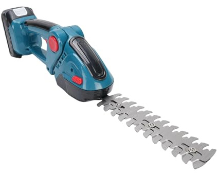 Spacnana Cortasetos Inalámbrico, Material SK5, Cortasetos y Césped Ligero 2 en 1, Cabezal de Corte de 12 Pulgadas para Jardines y Patios Pequeños (Enchufe de la UE)