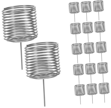 Toyvian 20 pièces Panier Fertilisation Acier Inoxydable pour Bonsaï et Orchidées Boîte Engrais Jardinage Cylindrique Contenant Nutrition Plantes Accessoire Entretien Plantes Pot