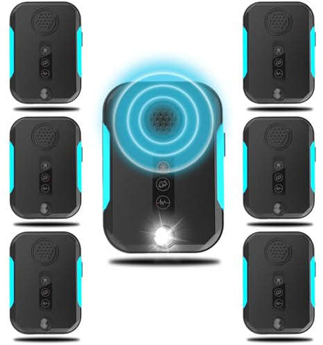 6 st Gnagarskrämma, djurskrämma för utomhusbruk, musskrämmare, råttskrämma med 4 lägen, fladdermus-borttagning, ultraljud, plug-in för hem, husbil, garage