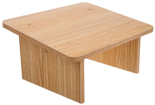 UKCOCO Marche Pied Bois Robuste et Antidérapant, Tabouret de Toilette la Turque et Repose-Pieds en Plastique, Escabeau Cuisine pour Adultes au Design Minimaliste