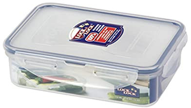 LocknLock CLASSIC Frischhaltedose | 550 ml | 18,1 x 12,8 x 5,2 cm | 100 % luft- und wasserdichte Vorratsdose | Spülmaschinen-, und Mikrowellengeeignet | BPA-Frei | 4-fach Sicherheits-Verschluss