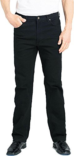 Grand River Stretch Traditional Straight Cut Black Jeans (34/30, Black)