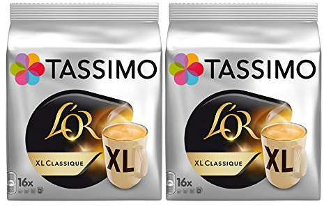 Tassimo Lot de 2 paquets de 32 disques T L'OR Espresso XL Classique 32 portions