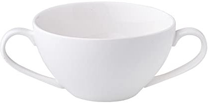 Dajar Porto Tazza di zuppa 350 ML, Porcellana, Bianco, 11 cm cm