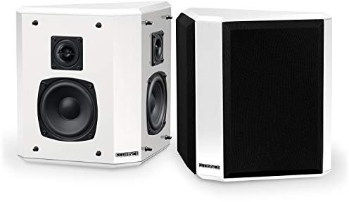 Fluance Elite SXBP2WH, altoparlanti surround bipolari a 2 vie ad alta definizione per un suono surround ad ampia dispersione nei sistemi home theater, bianco/coppia