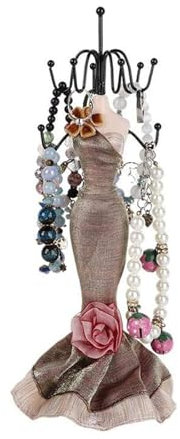 Soporte Exhibición de la Joyería, Organizador para Collar + Pulsera, Soporte de Collar y Arete y Pulsera, para la Decoración del Hogar(01)