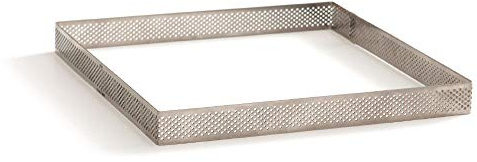 Decora COD. 0064052 CARRÉ À PÂTISSIERS PERFORÉ EN ACIER INOX 15 X 15 X 3,5 H CM