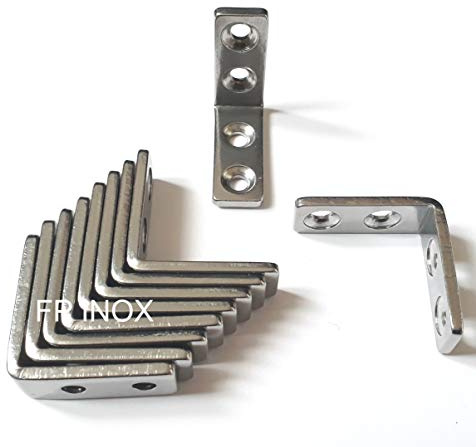 FP INOX Geodreieck 31 x 31 mm, Edelstahl A2, Dicke 3 mm, 10 Stück