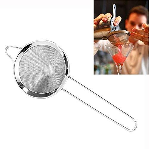Zonfer 1pc Acero Inoxidable Cónico Colador, Cóctel De Filtro De Malla De Alambre Fino De Aceite Tamiz Tamiz Tamiz De La Harina, Herramientas De La Cocina