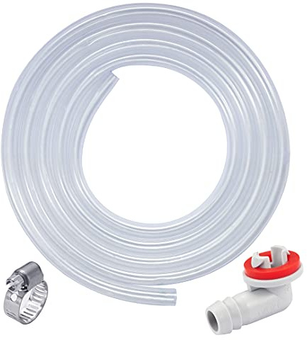 LitKiwi Drain Kit, Window Air Conditioner, 1 PCS Elbow Fitting, 3Feet Clear Vinyl Tube Material, Universal Mini-Split AC Unit, Adjustable Length, Draining Condensate