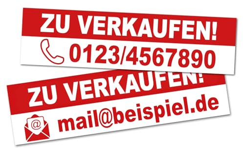 Finest Folia Personalisierbarer Werbesticker Aufkleber Sticker für Wohnungen Garagen Autos Boote Häuser Folie selbstklebend wetterfest