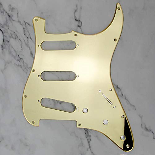 CAZARU 1PC Mirror Guitar Pickguard 11 Holes Guitar Scratch Plate & Pickguard Schrauben für FD