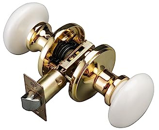 NCL White Door Knobs, Keyless Door Handles, Porcelain Door Levers, Interior Bath Door Knob
