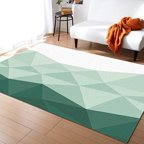 Alfombra De Dormitorio Geométrico Chic Triángulo Cuadros Color Ombre Geometría Atrapar Suciedad Felpudo Entrada Lavable,Suave Felpudo Entrada Casa para Tienda Puerta Dormitorio 120X160Cm