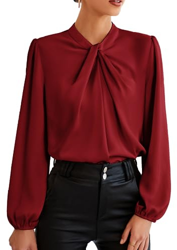 Camicetta da Donna a maniche lunghe con papillon e top CL2199-2 L