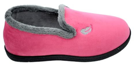 ROAL Zapatilla R12203 CASA para Mujer CÓMODA Peluche Fuxia Pantufla con Plantilla PLUMAFLEX 26412 (Fuxia, 39)